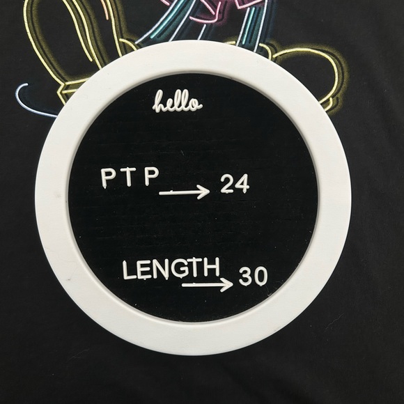 Disney Mickey Mouse Black T-Shirt with neon Mickey Print - Picture 11 of 12